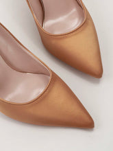 Fashionable Metallic Floral Stiletto High Heel Pointed Toe Women Pumps, Luxury Sexy